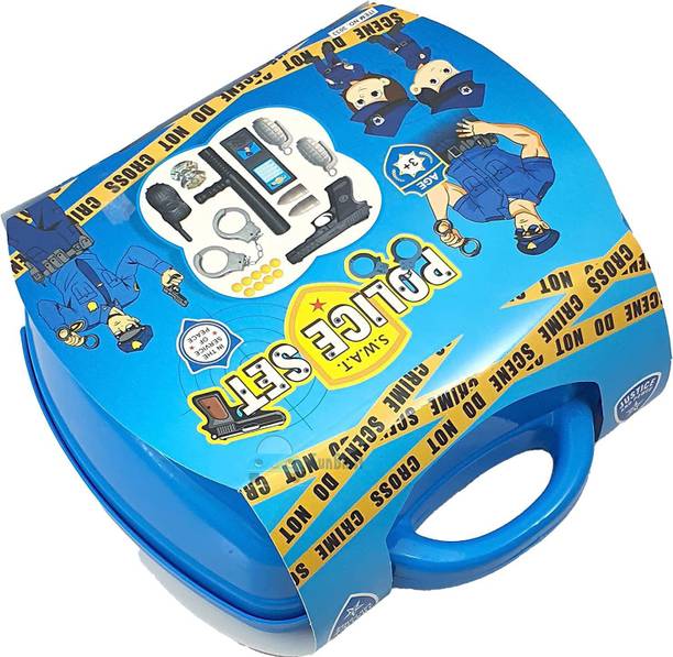 Pepstter Police Playset Toy for Boys with Handcuff, Mini Bullet Gun Toy for Kids