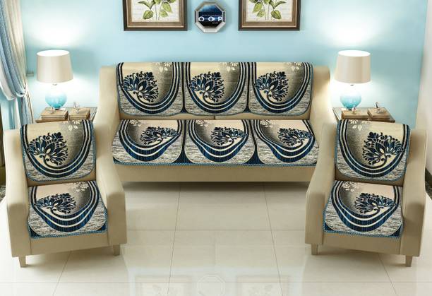 Nendle Cotton Floral 3+2 Seater Sofa Cover
