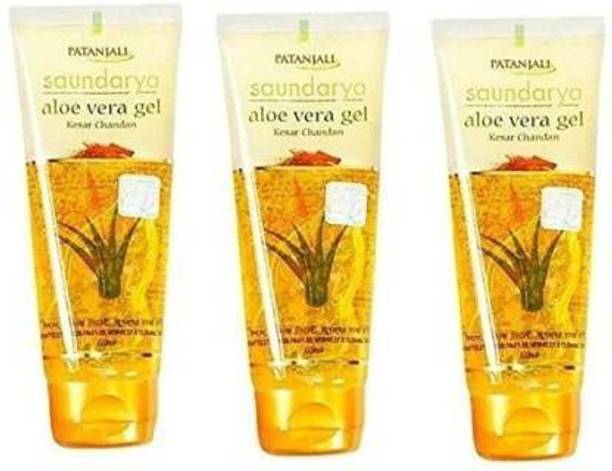 PATANJALI Saundarya Aloe Vera Gel Kesar Chandan (150 ML) - Pack of 3 Face Wash
