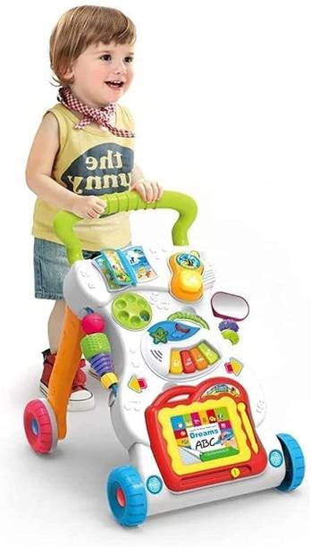 Ethnic Forest Children Musical Walker, Push and Pull Toy for Baby Activity Walker Toy