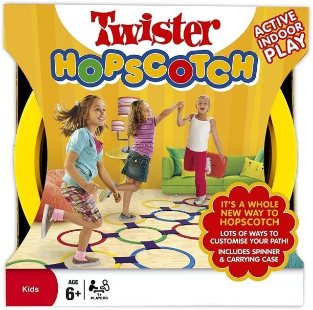ROZZBY Twister Hopscotch Active Indoor Play with 13 Rings Connector Toss Game