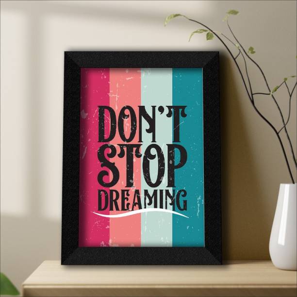 SAF Motivational quotes UV textured Wall Painting with Frame Digital Reprint 14 inch x 11 inch Painting