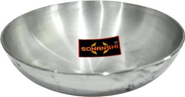 Sonanshi Aluminium Kadhai/Pan without Handle for Cooking Kadhai 30.5 cm diameter 2 L capacity