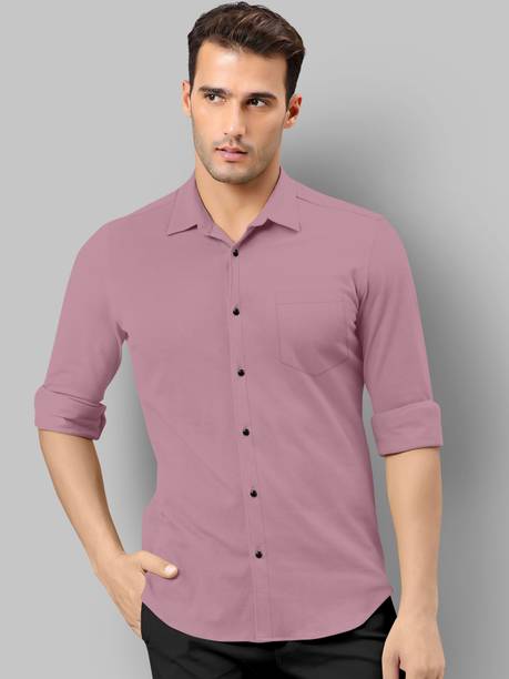 Men Regular, Slim, Tailored Fit Solid Slim Collar Casual Shirt