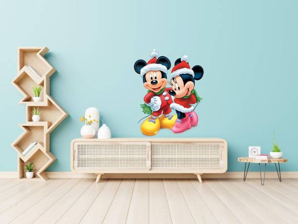 décor nirmal 50 cm creative Mickey Minnie Mouse Cratoon Covering Area [50x93cm] Self Adhesive Sticker