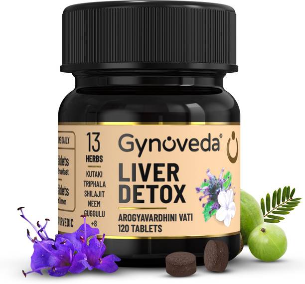 Gynoveda Liver Detox Ayurvedic Tablets To Reduce Fatty Liver 120 Tablets