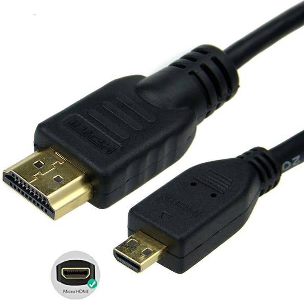 kipek HDMI Cable 0.7 m Micro HDMI to HDMI Cable 4K Resolution 1080p High Speed (Don't use with Mobile)