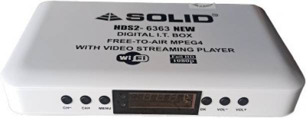 dilos Solid HDS2-6363 NEW FULL HD DIGITAL I.T BOX FOR GAINING ACCESS TO INTERNET AND SATELLITE Digital FTA Set-Top Box GET LIFETIME FREE TV / FM CHANNELS FROM DD FREE DISH ( NO MONTHLY CHARGES ) Media Streaming Device