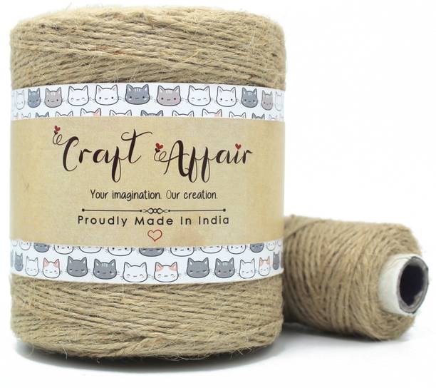 Craft Affair |100meter 2mm jute twine strong thick rope roll for Art-craft