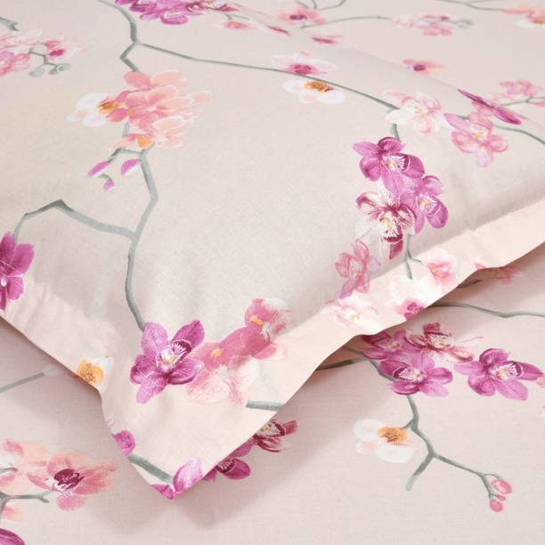 haus & kinder 186 TC Cotton Double Floral Flat Bedsheet