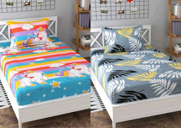 Decent Home 144 TC Microfiber Single Cartoon Flat Bedsheet