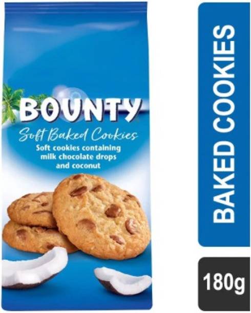 BOUNTY Soft Baked Cookies Cotaining Milk Chocolate Drops and Coconut (IMPORTED FROM UK) Cookies Biscuit
