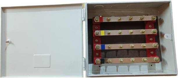 DeHMY electric busbar chamber box 100Amp,415 volt (Heavy Duty,Metal,Grey) Distribution Board