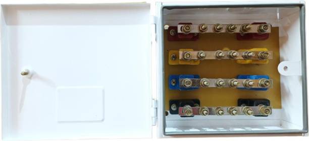 DeHMY electric busbar chamber box 32Amp,415 volt (Heavy Duty,Metal,Grey) Distribution Board