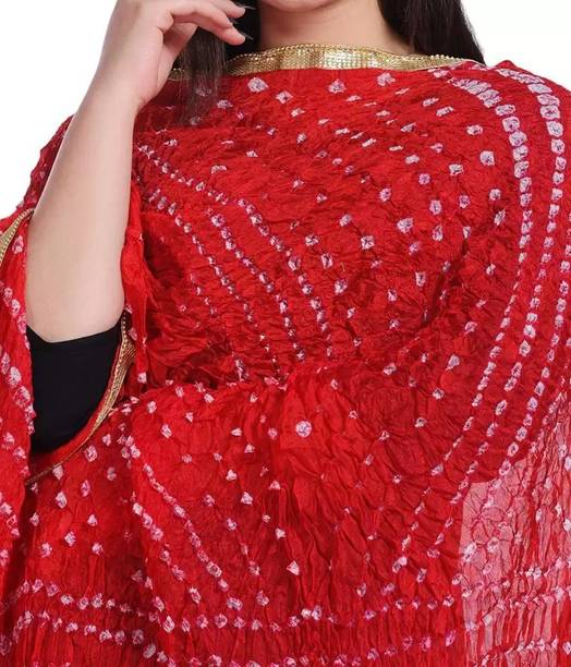kingpetrel Cotton Silk Printed Red Women Dupatta