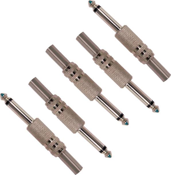 Ovicart 6.3mm Metal Mic Audio Jack Pin Pack of 5 6.3mm Mono Jack