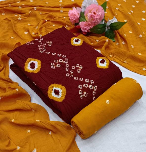 Unstitched Viscose Rayon Salwar Suit Material Polka Print, Printed, Self Design, Colorblock Price in India