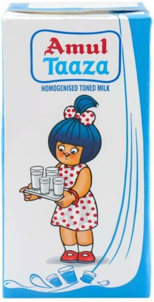 Amul Taaza Homogenised Toned Milk 1 L (Tetra Pak)