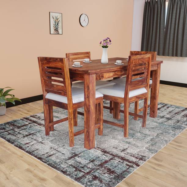 Tamannaartpalace Solid Sheesham Wood Italian Dining Table 4 Seater for Home/Kitchen/Dining Room Solid Wood 4 Seater Dining Table