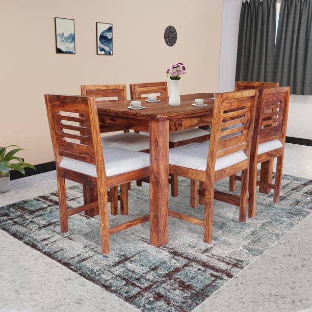Tamannaartpalace Solid Sheesham Wood Italian Dining Table 6 Seater for Home/Kitchen/Dining Room Solid Wood 6 Seater Dining Table