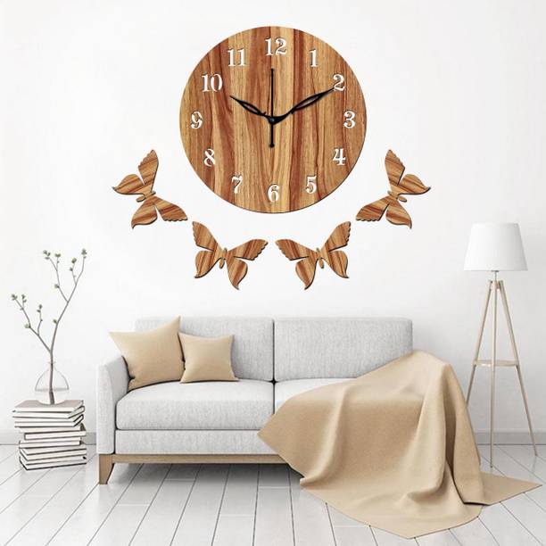 vpk Analog 30 cm X 30 cm Wall Clock (Beige, Without Glass, Standa