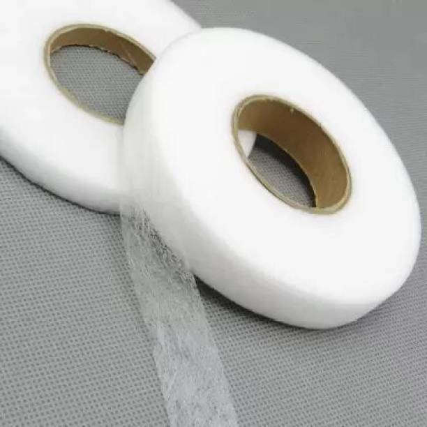 BACHPANKAPYAR White Cloth Tape, Bukram Interfacing Interlining Fusible Tape-(Pack Of 2 Pcs) 22 Count Aida Cloth