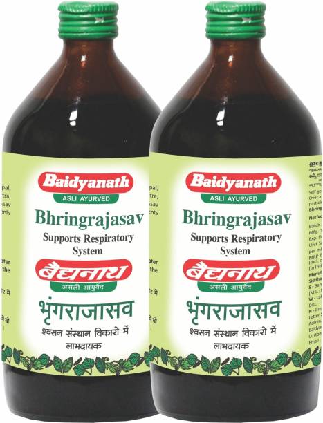 Baidyanath Bhringrajasava 450 ml Combo | Support Respiratory System - (Pack Of 2)