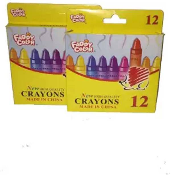 AWESOME Pack of 2 Wax Crayons for Drawing / Coloring for school children