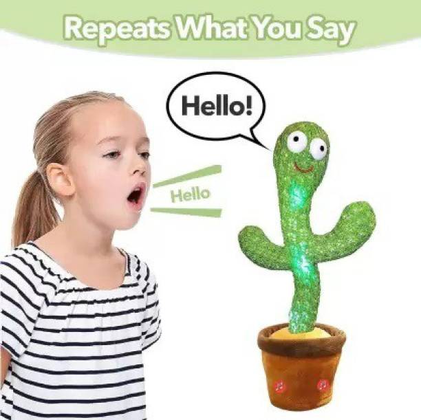 KITTY FLEX Dancing cactus Toy Talking Repeat Singing Sunny kactus Toy 120 Songs