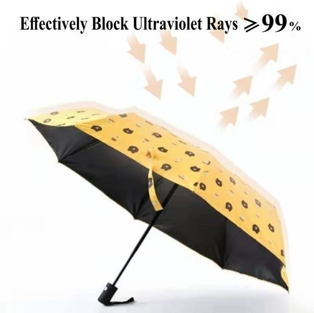 KEKEMI 3 Fold Manual Sun & Rain Umbrella