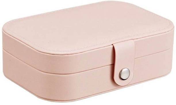 क्रेनबेरी Jewelry Box Portable Storage Organizer Zipper Portable Women Display Travel Case गहने स्टोर करें, अंगूठी , चेन आदि वैनिटी बॉक्स