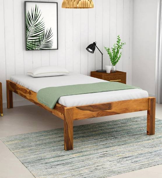 Craftvelly Beautiful Sheesham Wood Bed For Bed Room Solid Wood Single Bed, 190 cm x 99.06 cm (6.23 ft x 3.25 ft)