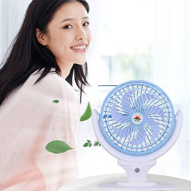 Sampri Rechargeable Folding Fan with LED light Fan, USB Fan, Led Light (Multicolor) Folding Rechargeable Fan With Powerful LED Light And Multifunction Foldable USB Fan, Rechargeable Fan