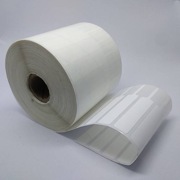 Solitaire 81mmX12mm Jewellery,Optical Barcode Labels,tags, Matt, 55mm Printable, Full Gumming, 3000 pieces (Pack of 1 Roll), Non Tearable self adhesive Paper Label
