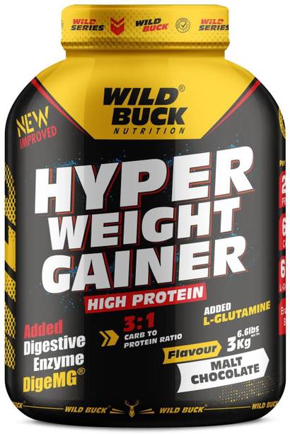 WILD BUCK Hyper Weight Gainer With Protein,Glutamine,Minerals & Enzymes For Massive Gain Weight Gainers/Mass Gainers