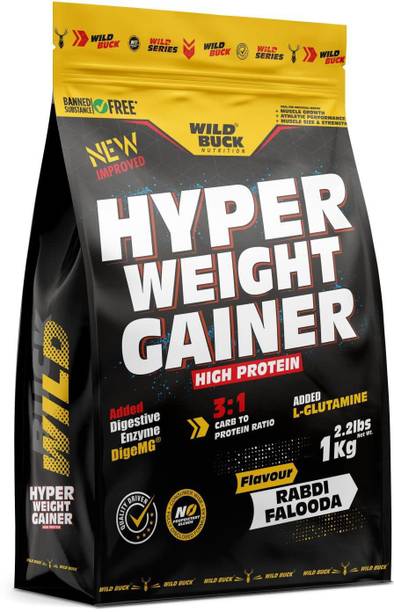WILD BUCK Hyper Weight Gainer With Protein,Glutamine,Minerals & Enzymes For Massive Gain Weight Gainers/Mass Gainers