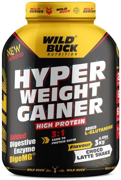 WILD BUCK Hyper Weight Gainer With Protein,Glutamine,Minerals & Enzymes For Massive Gain Weight Gainers/Mass Gainers