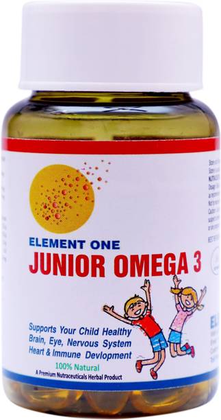 ELEMENT ONE Junior Omega 3 Deep Sea Fatty Acid Fish Omega3 with EPA & DHA Brain EyeHeart 60