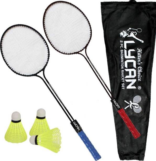 LYCAN Smash Shaft Double Wiring Soft Grip with 3Pc shuttle cock Badminton Kit