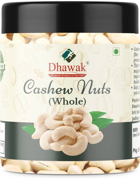 Dhawak Whole Cashew, Whole Plain Kaju Grade 240 [Jar Pack] Jumbo Sized Cashew Nuts Cashews