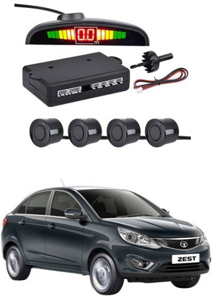 MATIES Increased Safety for passengers Car Black Sensor LED Display/4 Parking Sensors Alarm Kit For Zest-Tata Parking Sensor