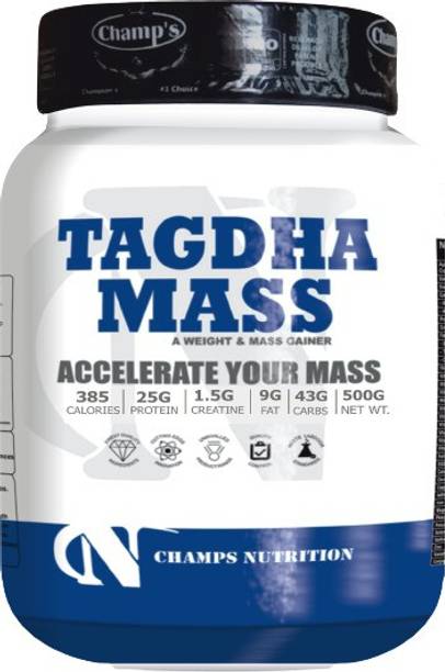 CHAMPS NUTRITION TAGDHA MASS 500GM Weight Gainers/Mass Gainers