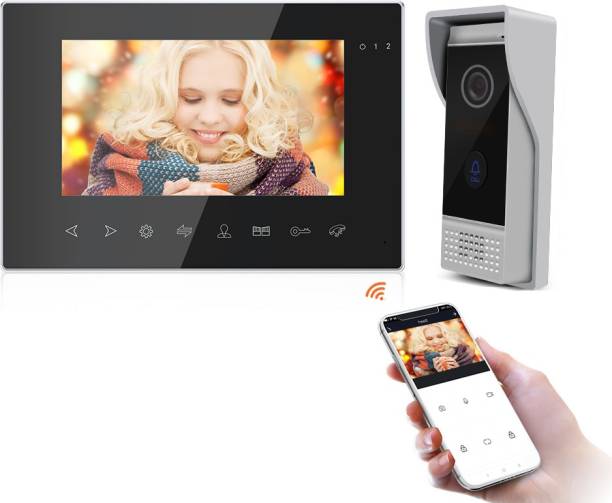Phlipton Smart Video Doorbell with Indoor Monitor & Mobile App Support| Waterproof Camera Video Door Phone