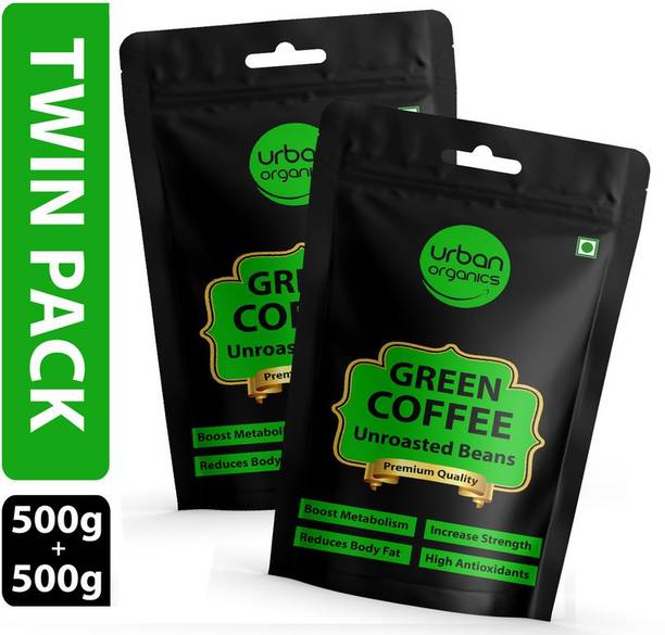 Urban Organics Green Coffee Beans - 500g X 2 | For Immunity Building and Weight Loss Program Coffee Beans