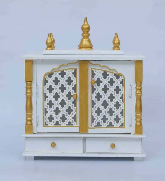 HARIOM ART AND CRAFT (Mandir) Temple for Home Pooja, Arti Solid Wood Home Temple