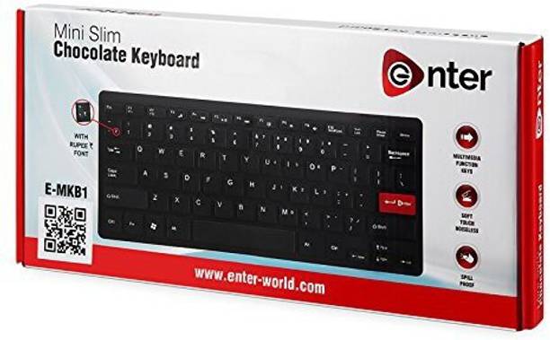 Enter ER_Mini Keyboard-4 Wired USB Standard Laptop Keyboard Compatible with Desktop, Laptop, Mac USB Wire Keyboard for Laptop and Desktop