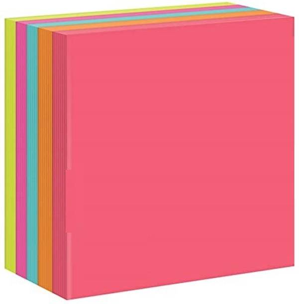 ZIARO 400 Sticky Notes Fluorescent Paper Self Adhesive and Removable Sticky Notes,Page 80 Sheets Sticky Note, 5 Colors