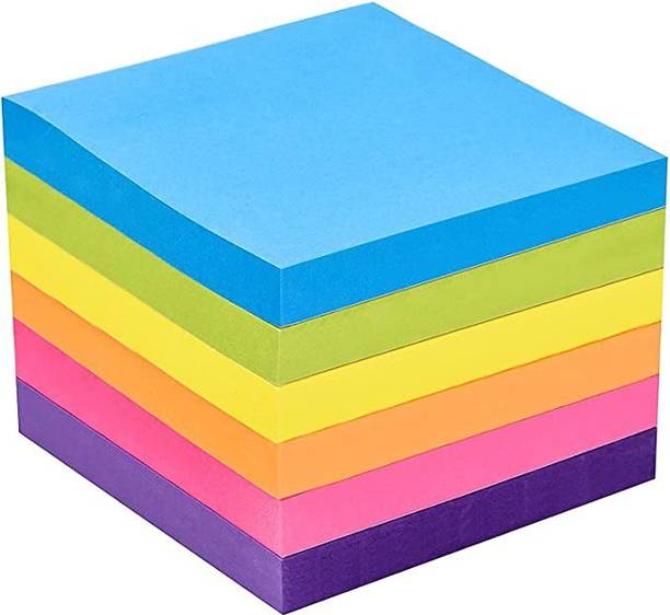 ZIARO 400 3x3 Inches,Bright Colors Self-Stick Pads, Easy to Post for Home, Office, 80 Sheets Sticky Note, 6 Colors