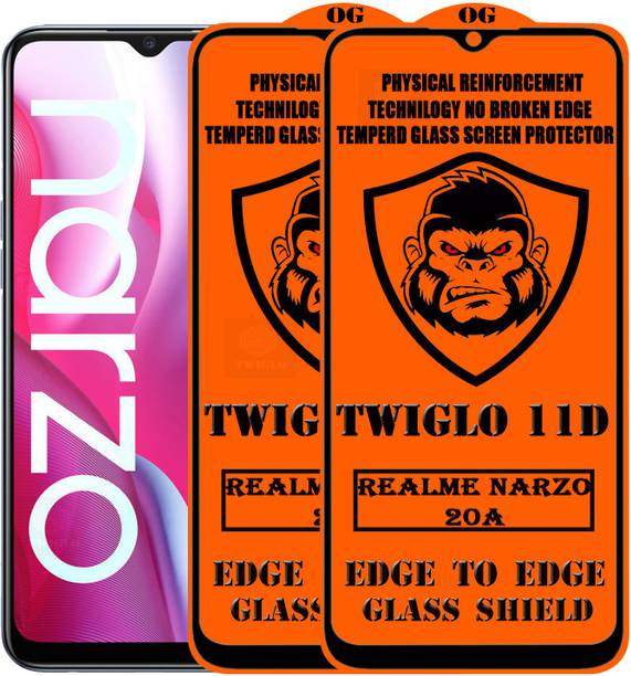 TWIGLO Edge To Edge Tempered Glass for REALME NARZO 20A