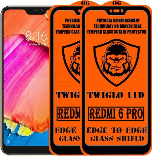TWIGLO Edge To Edge Tempered Glass for Mi Redmi 6 pro